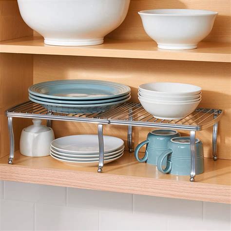 organizer for dishes in cabinet